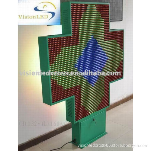 IP65 Outdoor LED Display P20 Pharmacy Cross Sign with Full Color